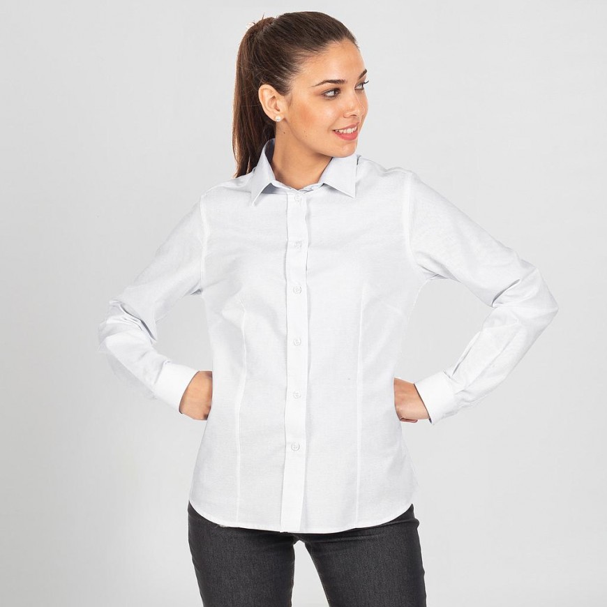 camisa blanca oxford Manga Larga - Mujer
