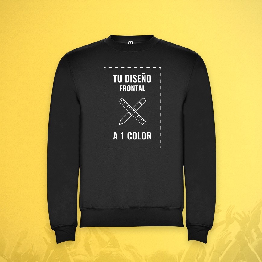 SUDADERA BÁSICA PAELLAS ONTINYENT PERSONALIZADA A 1 CARA Y 1 COLOR