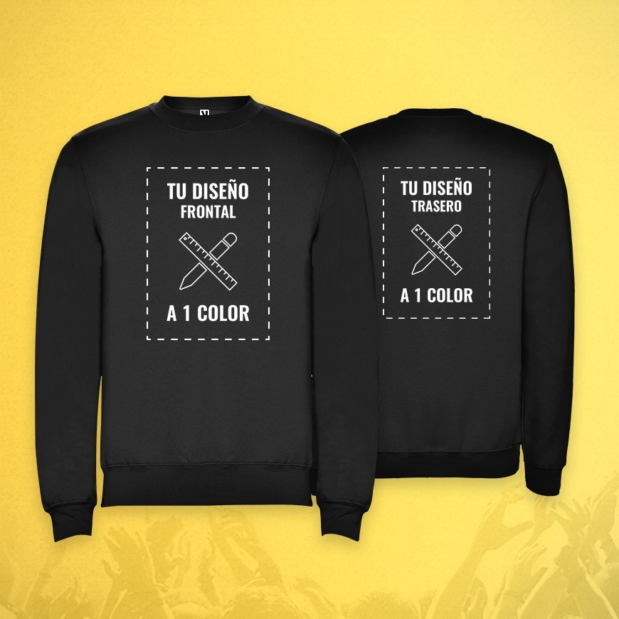 SUDADERA BÁSICA PAELLAS ONTINYENT PERSONALIZADA A 2 CARAS Y 1 COLOR