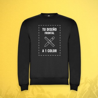 SUDADERA BÁSICA PAELLAS ALCOY PERSONALIZADA A 1 CARA Y 1 COLOR