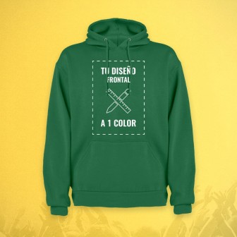 SUDADERA CAPUCHA PAELLAS ALCOY PERSONALIZADA A 1 CARA Y 1 COLOR