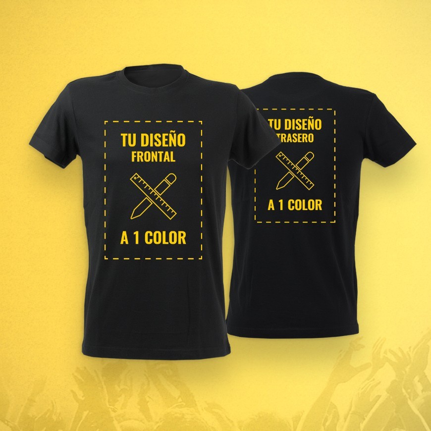 CAMISETA PREMIUM PAELLAS UNIVERSITARIAS PERSONALIZADA A 2 CARAS Y 1 COLOR
