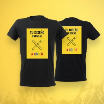 CAMISETA PREMIUM BIENVENIDAS UNIVERSITARIAS PERSONALIZADA A 2 CARAS Y A TODO COLOR