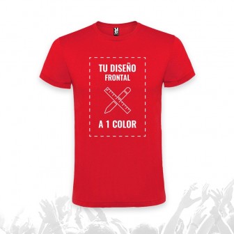 CAMISETA BÁSICA UNISEX DESPEDIDAS PERSONALIZADA A 1 CARA Y 1 COLOR
